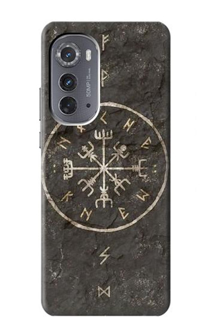 W3413 Norse Ancient Viking Symbol Hülle Schutzhülle Taschen und Leder Flip für Motorola Edge (2022)