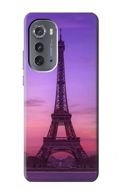 W3447 Eiffel Paris Sunset Hülle Schutzhülle Taschen und Leder Flip für Motorola Edge (2022)