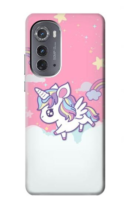 W3518 Unicorn Cartoon Hülle Schutzhülle Taschen und Leder Flip für Motorola Edge (2022)