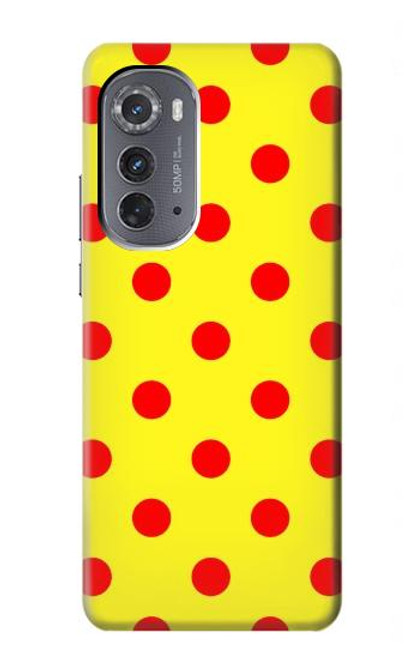 W3526 Red Spot Polka Dot Hülle Schutzhülle Taschen und Leder Flip für Motorola Edge (2022)
