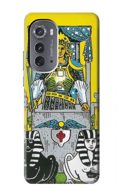 W3739 Tarot Card The Chariot Hülle Schutzhülle Taschen und Leder Flip für Motorola Edge (2022)