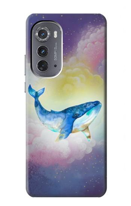 W3802 Dream Whale Pastel Fantasy Hülle Schutzhülle Taschen und Leder Flip für Motorola Edge (2022)