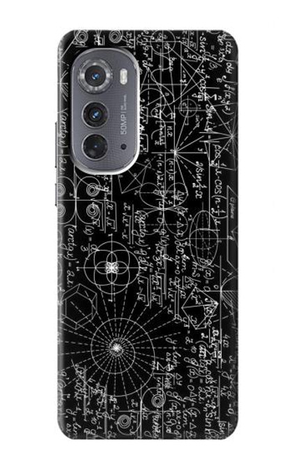 W3808 Mathematics Blackboard Hülle Schutzhülle Taschen und Leder Flip für Motorola Edge (2022)