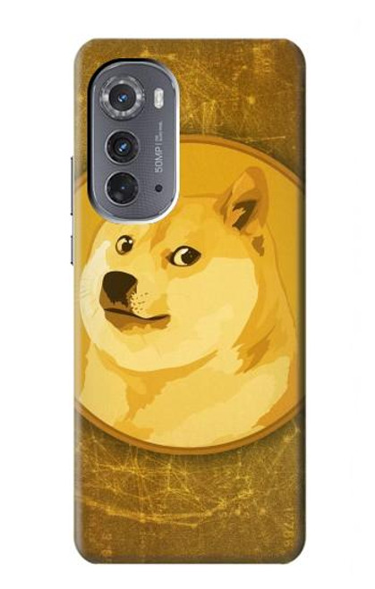 W3826 Dogecoin Shiba Hülle Schutzhülle Taschen und Leder Flip für Motorola Edge (2022)