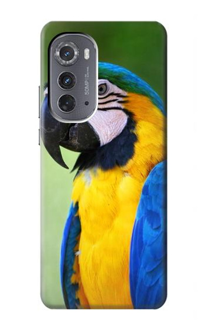 W3888 Macaw Face Bird Hülle Schutzhülle Taschen und Leder Flip für Motorola Edge (2022)