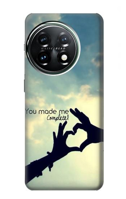 W2640 You Made Me Complete Love Hülle Schutzhülle Taschen und Leder Flip für OnePlus 11