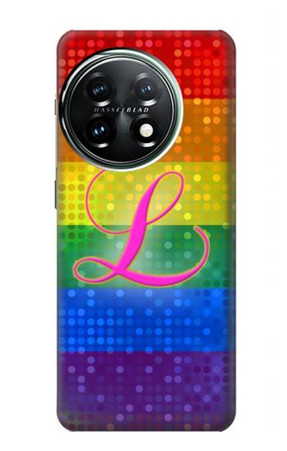 W2900 Rainbow LGBT Lesbian Pride Flag Hülle Schutzhülle Taschen und Leder Flip für OnePlus 11