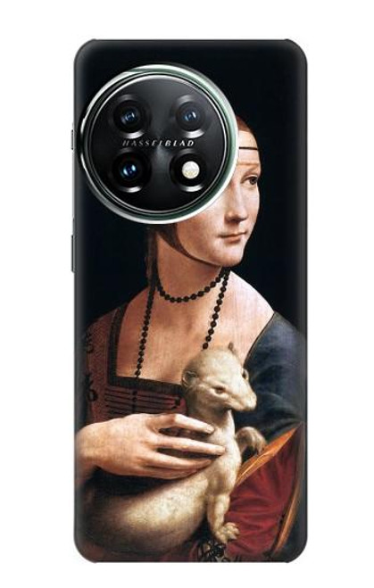 W3471 Lady Ermine Leonardo da Vinci Hülle Schutzhülle Taschen und Leder Flip für OnePlus 11