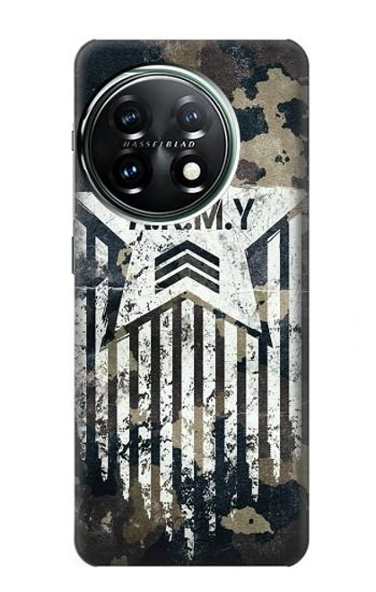 W3666 Army Camo Camouflage Hülle Schutzhülle Taschen und Leder Flip für OnePlus 11