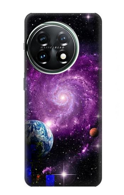 W3689 Galaxy Outer Space Planet Hülle Schutzhülle Taschen und Leder Flip für OnePlus 11