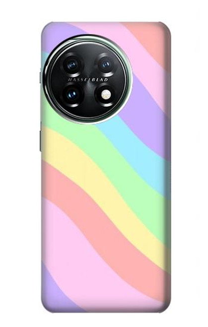 W3810 Pastel Unicorn Summer Wave Hülle Schutzhülle Taschen und Leder Flip für OnePlus 11