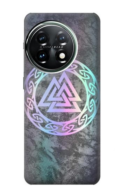 W3833 Valknut Odin Wotans Knot Hrungnir Heart Hülle Schutzhülle Taschen und Leder Flip für OnePlus 11