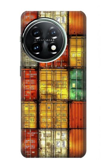 W3861 Colorful Container Block Hülle Schutzhülle Taschen und Leder Flip für OnePlus 11