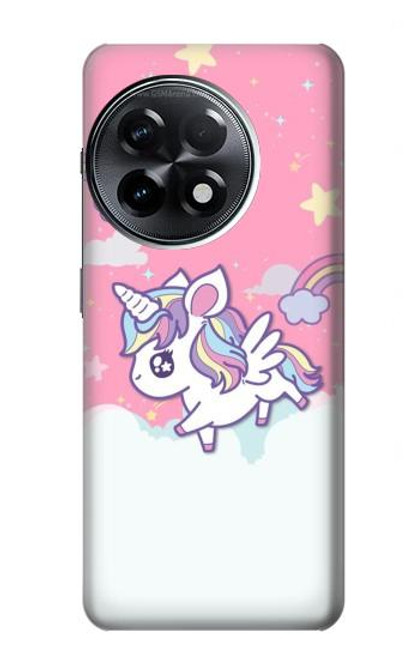 W3518 Unicorn Cartoon Hülle Schutzhülle Taschen und Leder Flip für OnePlus 11R