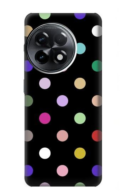 W3532 Colorful Polka Dot Hülle Schutzhülle Taschen und Leder Flip für OnePlus 11R