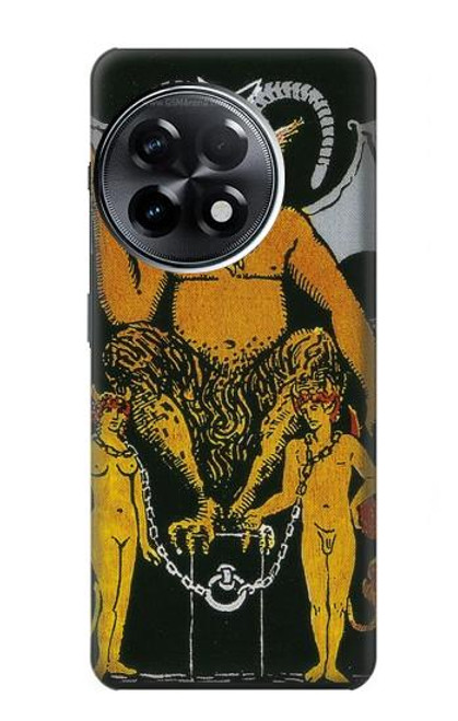 W3740 Tarot Card The Devil Hülle Schutzhülle Taschen und Leder Flip für OnePlus 11R