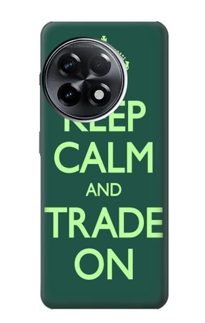 W3862 Keep Calm and Trade On Hülle Schutzhülle Taschen und Leder Flip für OnePlus 11R