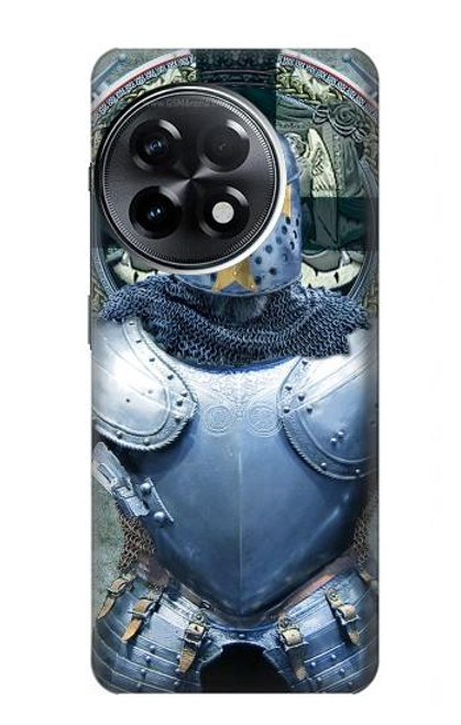 W3864 Medieval Templar Heavy Armor Knight Hülle Schutzhülle Taschen und Leder Flip für OnePlus 11R
