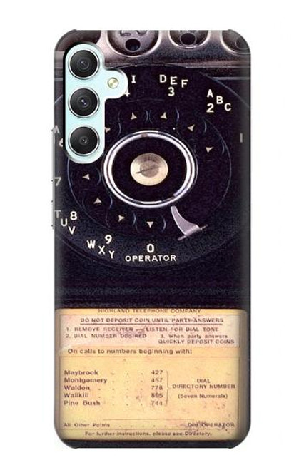 W0086 Payphone Vintage Hülle Schutzhülle Taschen und Leder Flip für Samsung Galaxy A34 5G