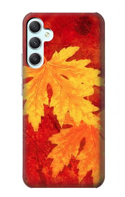 W0479 Maple Leaf Hülle Schutzhülle Taschen und Leder Flip für Samsung Galaxy A34 5G