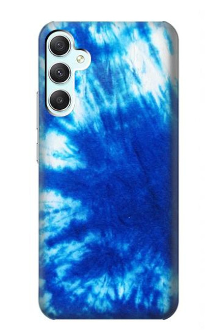 W1869 Tie Dye Blue Hülle Schutzhülle Taschen und Leder Flip für Samsung Galaxy A34 5G