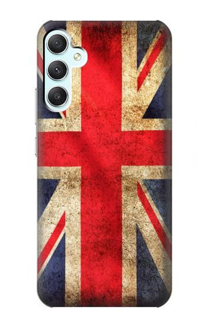 W2303 British UK Vintage Flag Hülle Schutzhülle Taschen und Leder Flip für Samsung Galaxy A34 5G