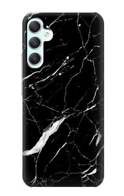 W2895 Black Marble Graphic Printed Hülle Schutzhülle Taschen und Leder Flip für Samsung Galaxy A34 5G