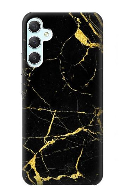 W2896 Gold Marble Graphic Printed Hülle Schutzhülle Taschen und Leder Flip für Samsung Galaxy A34 5G