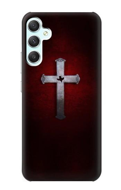 W3160 Christian Cross Hülle Schutzhülle Taschen und Leder Flip für Samsung Galaxy A34 5G