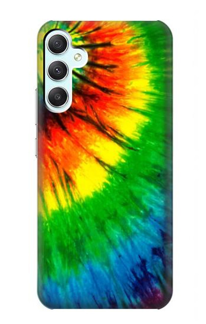 W3422 Tie Dye Hülle Schutzhülle Taschen und Leder Flip für Samsung Galaxy A34 5G