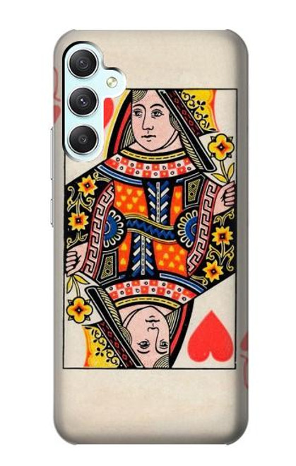 W3429 Queen Hearts Card Hülle Schutzhülle Taschen und Leder Flip für Samsung Galaxy A34 5G