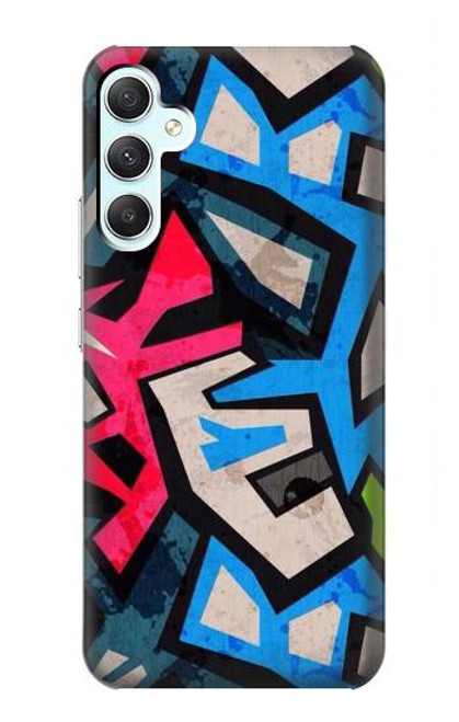 W3445 Graffiti Street Art Hülle Schutzhülle Taschen und Leder Flip für Samsung Galaxy A34 5G