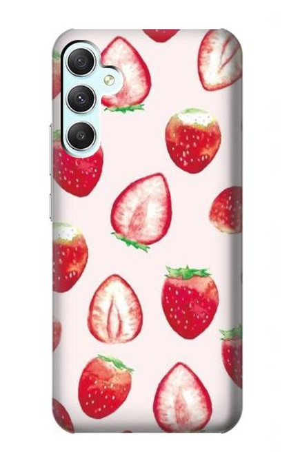 W3481 Strawberry Hülle Schutzhülle Taschen und Leder Flip für Samsung Galaxy A34 5G