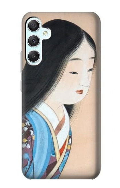 W3483 Japan Beauty Kimono Hülle Schutzhülle Taschen und Leder Flip für Samsung Galaxy A34 5G