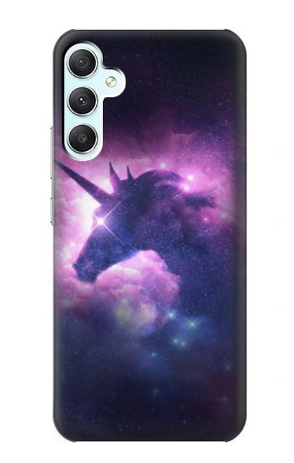 W3538 Unicorn Galaxy Hülle Schutzhülle Taschen und Leder Flip für Samsung Galaxy A34 5G
