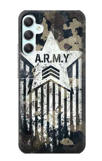 W3666 Army Camo Camouflage Hülle Schutzhülle Taschen und Leder Flip für Samsung Galaxy A34 5G