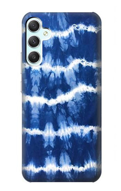 W3671 Blue Tie Dye Hülle Schutzhülle Taschen und Leder Flip für Samsung Galaxy A34 5G
