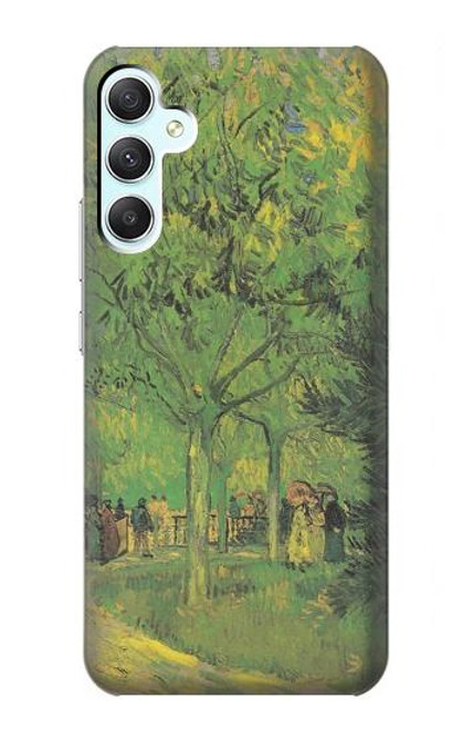 W3748 Van Gogh A Lane in a Public Garden Hülle Schutzhülle Taschen und Leder Flip für Samsung Galaxy A34 5G