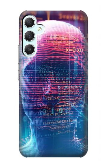 W3800 Digital Human Face Hülle Schutzhülle Taschen und Leder Flip für Samsung Galaxy A34 5G