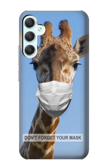W3806 Funny Giraffe Hülle Schutzhülle Taschen und Leder Flip für Samsung Galaxy A34 5G