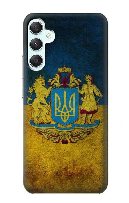 W3858 Ukraine Vintage Flag Hülle Schutzhülle Taschen und Leder Flip für Samsung Galaxy A34 5G