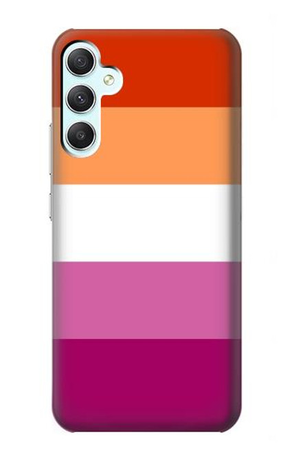 W3887 Lesbian Pride Flag Hülle Schutzhülle Taschen und Leder Flip für Samsung Galaxy A34 5G