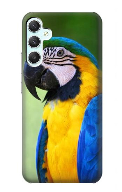 W3888 Macaw Face Bird Hülle Schutzhülle Taschen und Leder Flip für Samsung Galaxy A34 5G