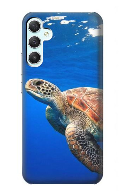 W3898 Sea Turtle Hülle Schutzhülle Taschen und Leder Flip für Samsung Galaxy A34 5G