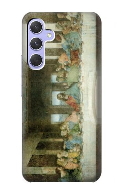 W0173 Leonardo DaVinci The Last Supper Hülle Schutzhülle Taschen und Leder Flip für Samsung Galaxy A54 5G