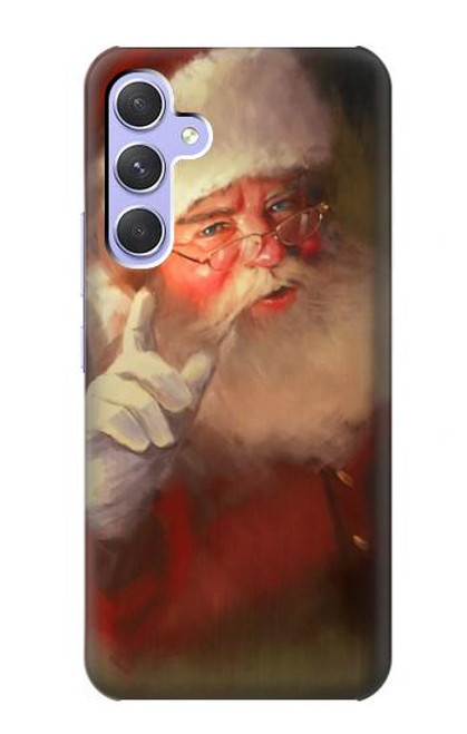 W1144 Xmas Santa Claus Hülle Schutzhülle Taschen und Leder Flip für Samsung Galaxy A54 5G