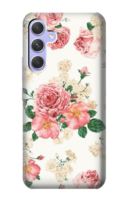 W1859 Rose Pattern Hülle Schutzhülle Taschen und Leder Flip für Samsung Galaxy A54 5G
