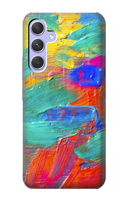 W2942 Brush Stroke Painting Hülle Schutzhülle Taschen und Leder Flip für Samsung Galaxy A54 5G