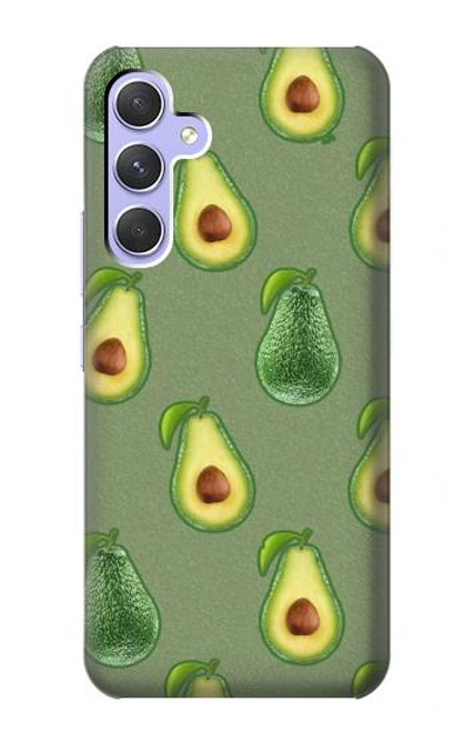 W3285 Avocado Fruit Pattern Hülle Schutzhülle Taschen und Leder Flip für Samsung Galaxy A54 5G