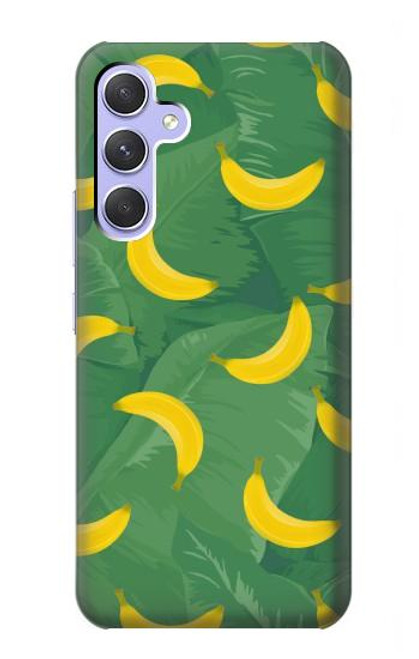 W3286 Banana Fruit Pattern Hülle Schutzhülle Taschen und Leder Flip für Samsung Galaxy A54 5G